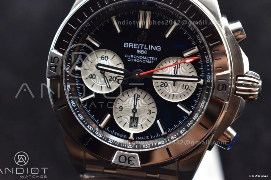 Dial BLSF B01 Bracelet Black Breathable A SS on 42mm 1:1 Best Edition 538 SS Chronomat 1231